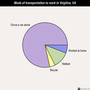 Virgilina mode of transportation to work chart