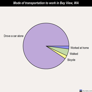 Bay View mode of transportation to work chart