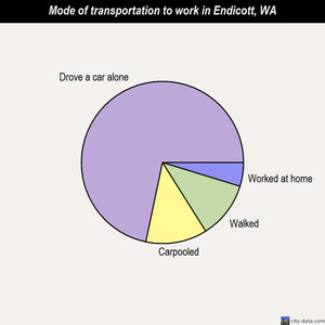 Endicott mode of transportation to work chart