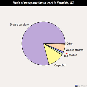 Ferndale mode of transportation to work chart
