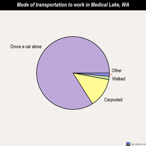 Medical Lake mode of transportation to work chart