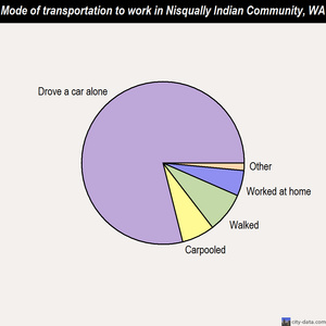 Nisqually Indian Community mode of transportation to work chart
