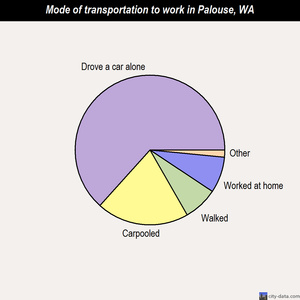 Palouse mode of transportation to work chart