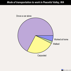 Peaceful Valley mode of transportation to work chart