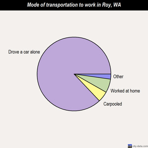 Roy mode of transportation to work chart