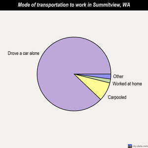 Summitview mode of transportation to work chart
