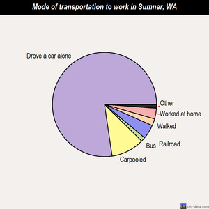 Sumner mode of transportation to work chart