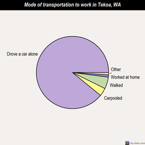 Tekoa mode of transportation to work chart