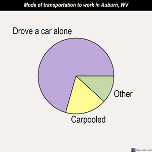 Auburn mode of transportation to work chart