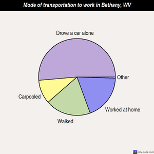 Bethany mode of transportation to work chart