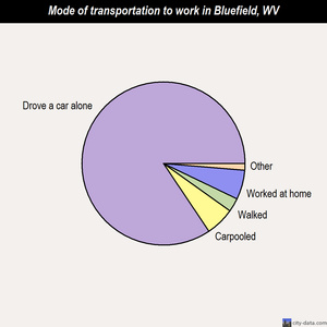 Bluefield mode of transportation to work chart