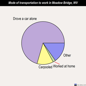 Meadow Bridge mode of transportation to work chart