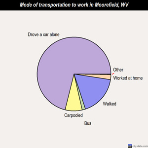 Moorefield mode of transportation to work chart