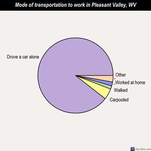 Pleasant Valley mode of transportation to work chart