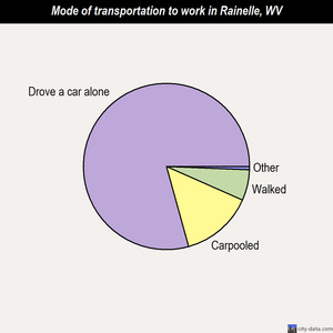 Rainelle mode of transportation to work chart