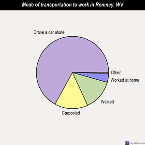 Romney mode of transportation to work chart