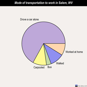 Salem mode of transportation to work chart