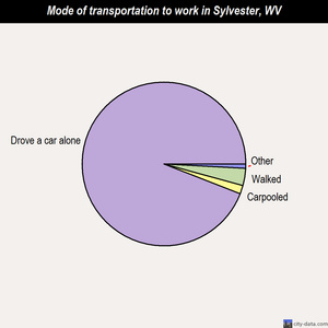 Sylvester mode of transportation to work chart