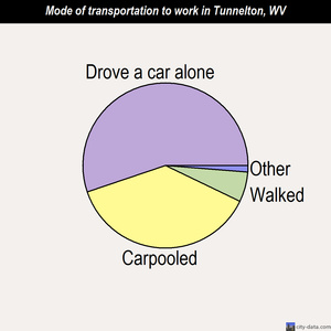 Tunnelton mode of transportation to work chart