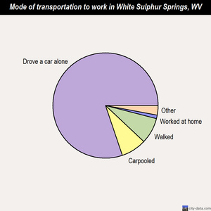 White Sulphur Springs mode of transportation to work chart