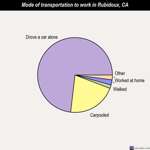 Rubidoux mode of transportation to work chart