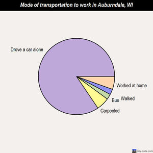 Auburndale mode of transportation to work chart