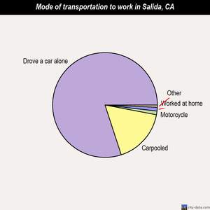 Salida mode of transportation to work chart