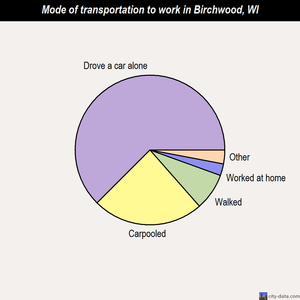 Birchwood mode of transportation to work chart
