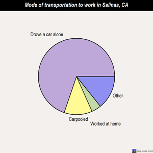 Salinas mode of transportation to work chart