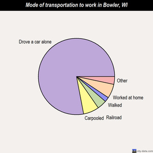 Bowler mode of transportation to work chart