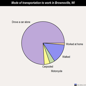 Brownsville mode of transportation to work chart