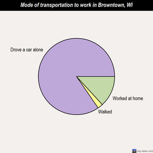 Browntown mode of transportation to work chart