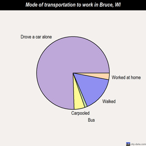 Bruce mode of transportation to work chart