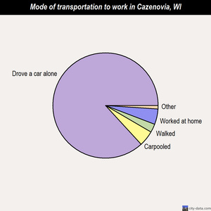 Cazenovia mode of transportation to work chart