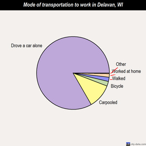 Delavan mode of transportation to work chart