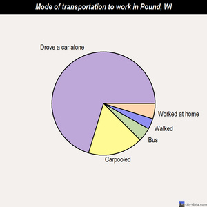 Pound mode of transportation to work chart