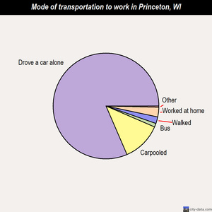 Princeton mode of transportation to work chart