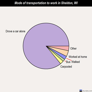 Sheldon mode of transportation to work chart