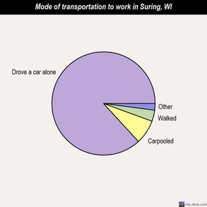 Suring mode of transportation to work chart