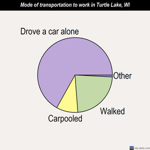 Turtle Lake mode of transportation to work chart