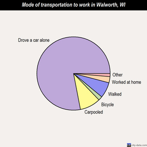 Walworth mode of transportation to work chart