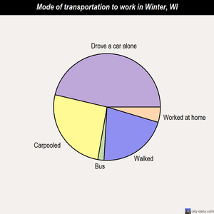 Winter mode of transportation to work chart