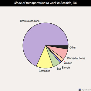 Seaside mode of transportation to work chart