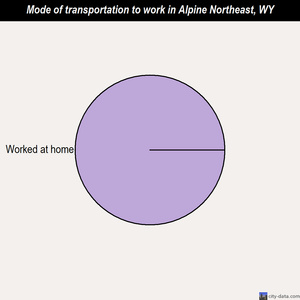 Alpine Northeast mode of transportation to work chart