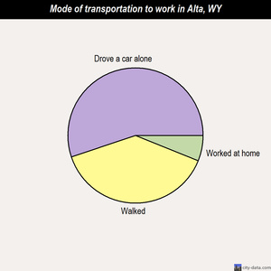 Alta mode of transportation to work chart