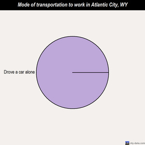 Atlantic City mode of transportation to work chart
