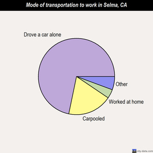 Selma mode of transportation to work chart