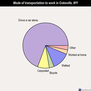 Cokeville mode of transportation to work chart