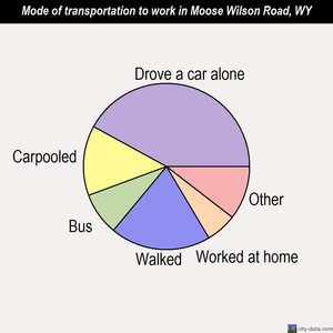 Moose Wilson Road mode of transportation to work chart