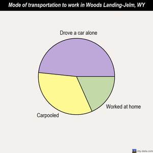 Woods Landing-Jelm mode of transportation to work chart